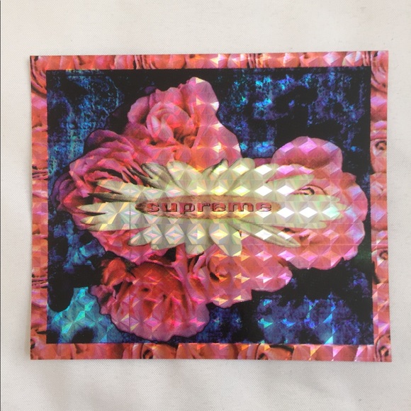 supreme flower sticker